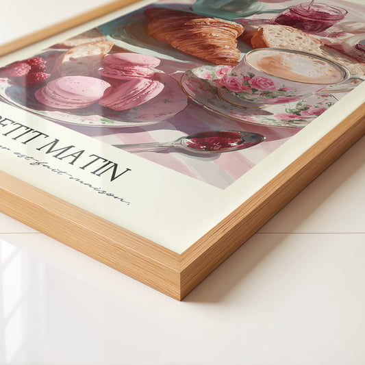 Frühstück Croissant Blumenmalerei