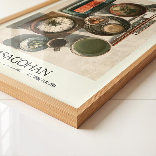 Japanisches Frühstück Vogelperspektive