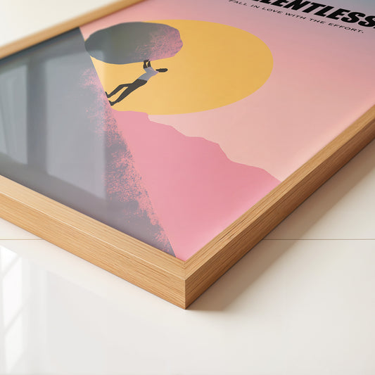 Fels rollend Sonnenuntergang Silhouette