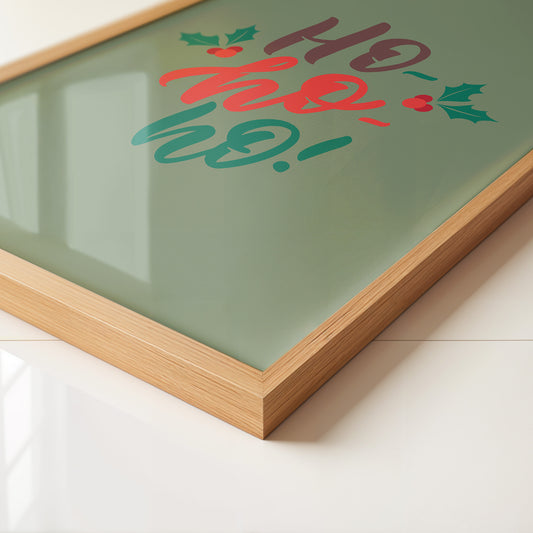 Ho Ho Ho Weihnachtsgrüße Grün