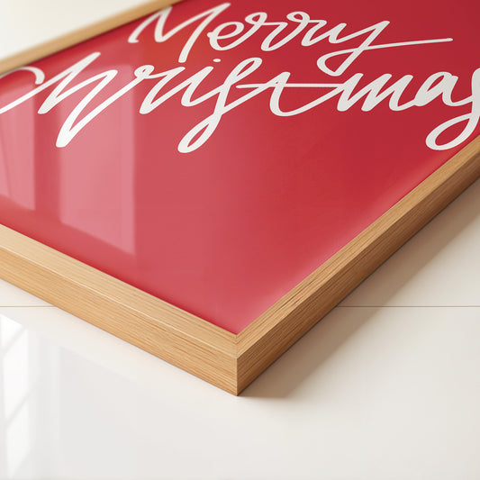 Weihnachtsgruß Kalligrafie Rot