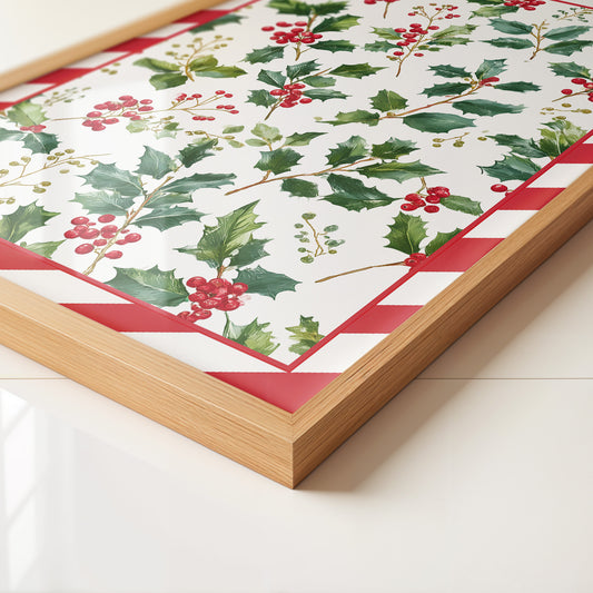 Stechpalmenblätter Rot Grün