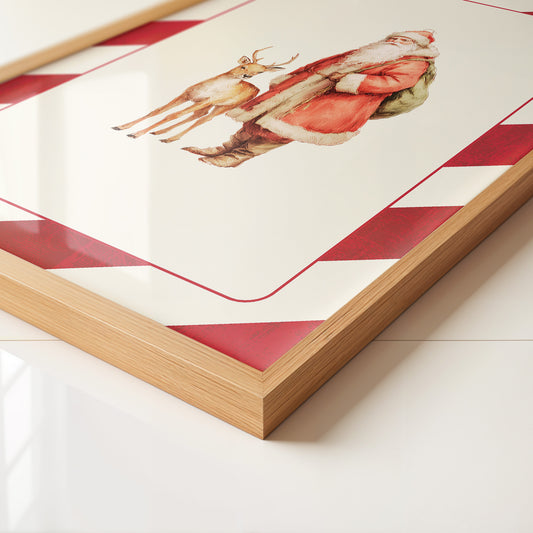 Weihnachtsmann Rentier Nostalgie