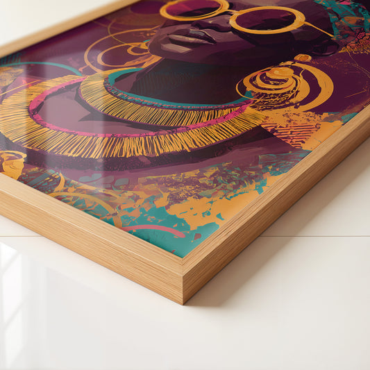 Frau mit Sonnenbrille Pop Art