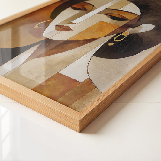 Abstraktes Porträt geometrisch