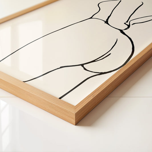 Minimalistische Aktstudie Linienstil