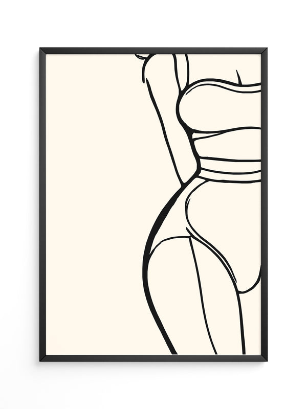 Minimalistische Frauen Silhouette Linie