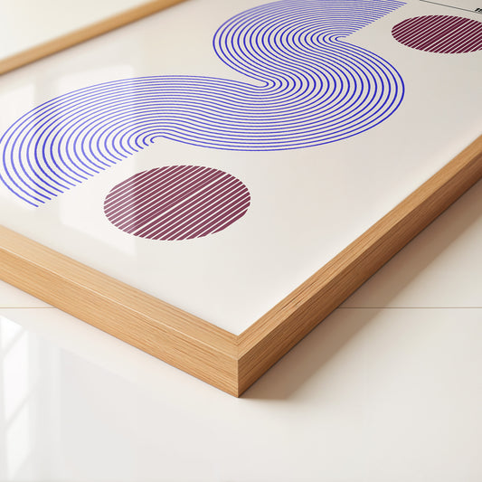 Bauhaus Linien blau minimalistisch