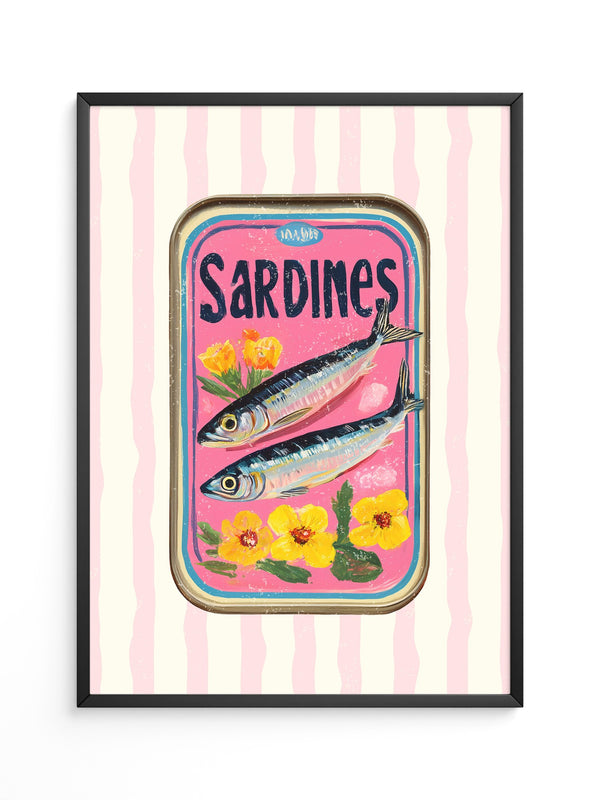 Sardinen Büchse Retro Blumen