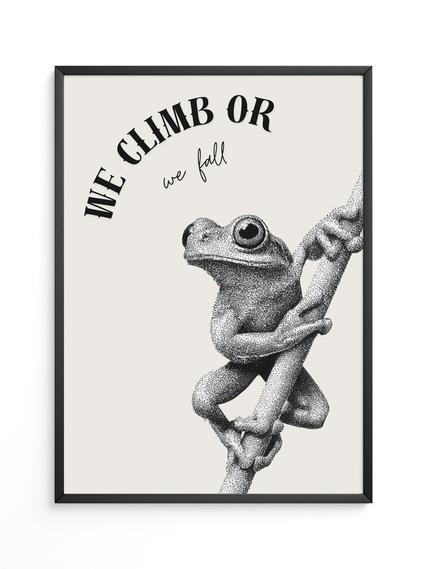 Frosch Kletterer Schwarzweiß Punkte