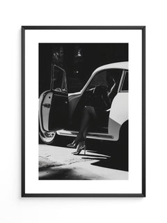 Porsche Silhouette Schwarz-Weiß