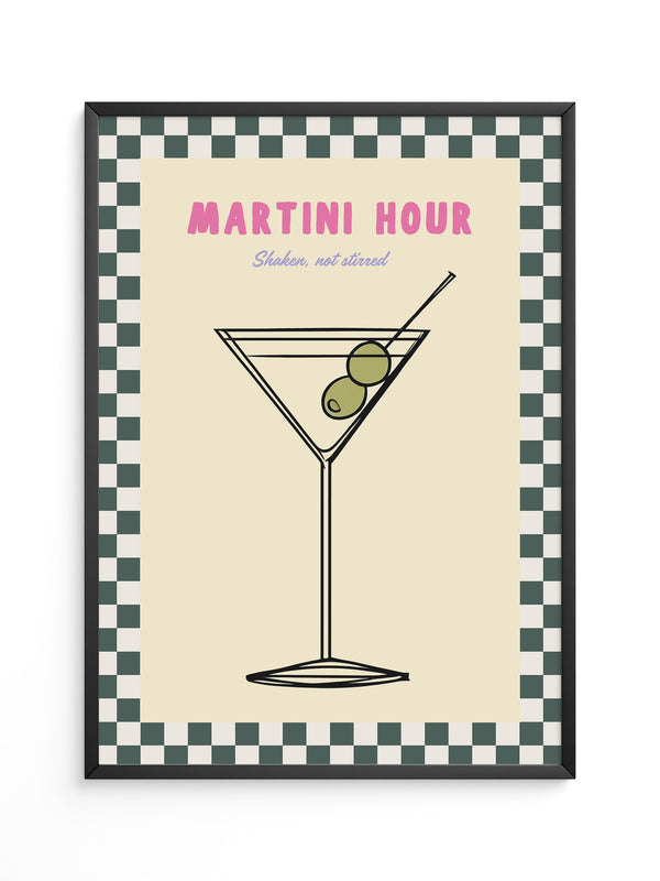 Martiniglas Oliven Retro Design