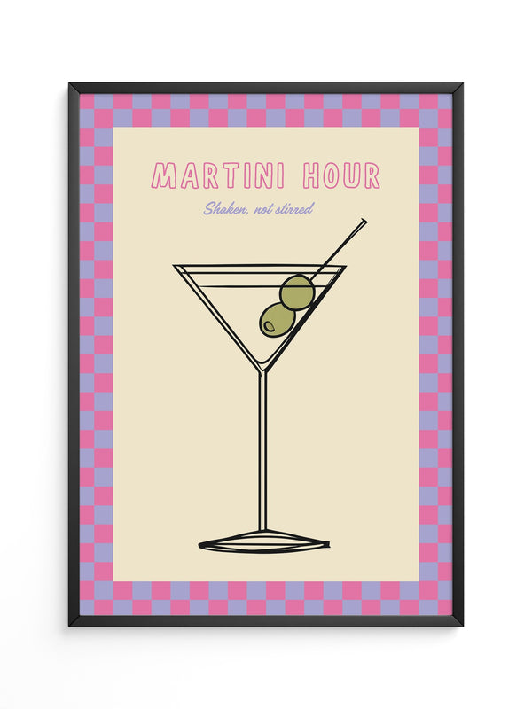 Martiniglas Grafik retro