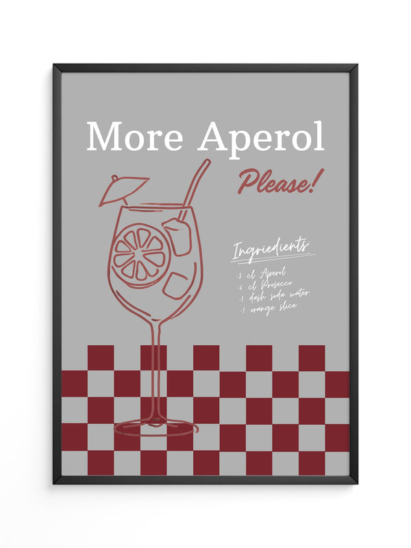 Aperol Drink rot-weiß Minimalismus