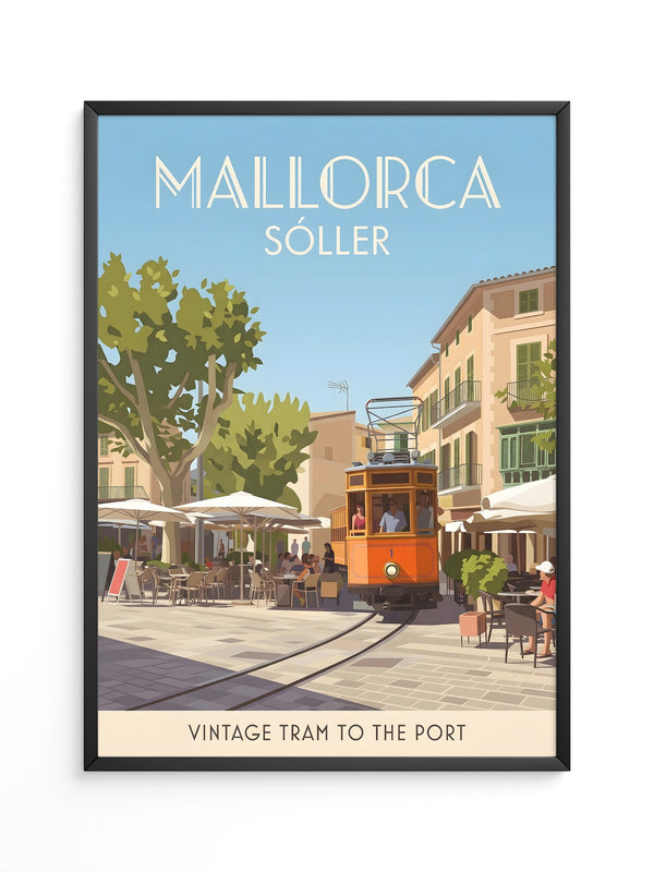 Mallorca Vintage Tram Retro-Stil