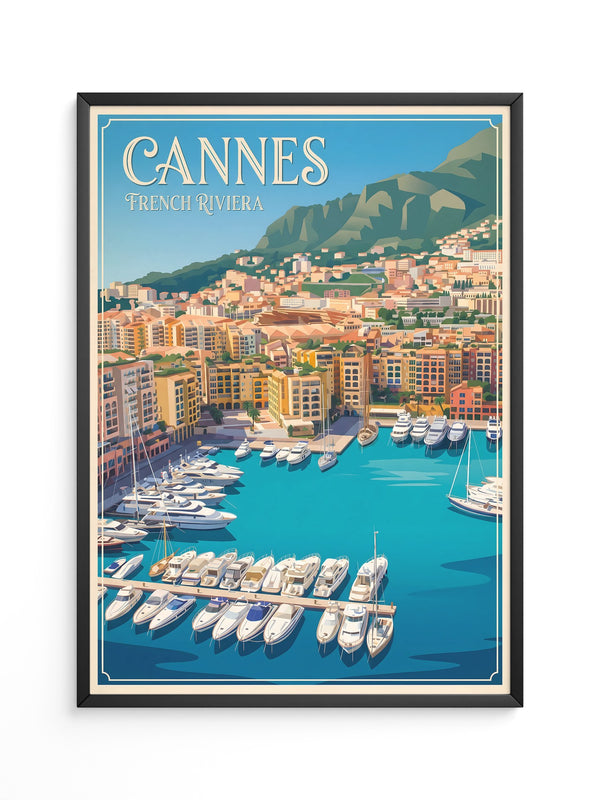 Cannes Hafen Retro-Stil