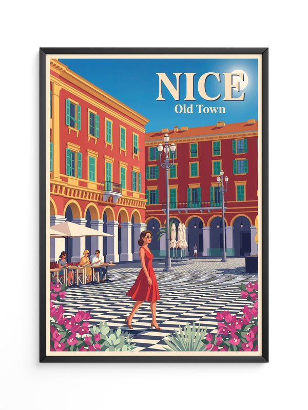 Gehweg Nice Altstadt Retroflair