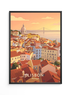 Lissabon Sonnenuntergang Vintage
