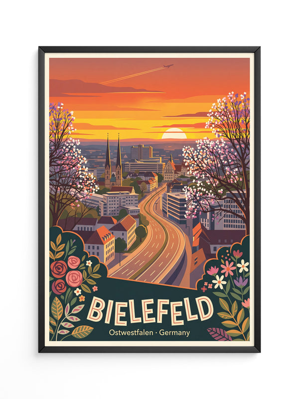 Bielefeld Sonnenuntergang Retro
