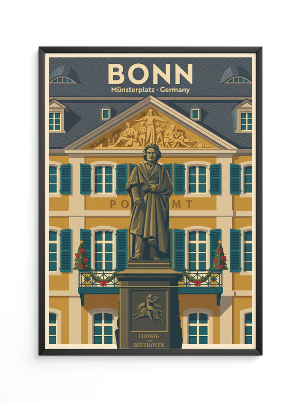 Beethoven Denkmal Bonn Retro
