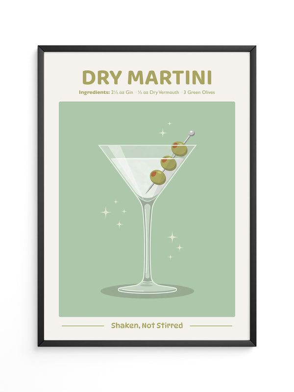 Martiniglas Oliven Shaken Glanz