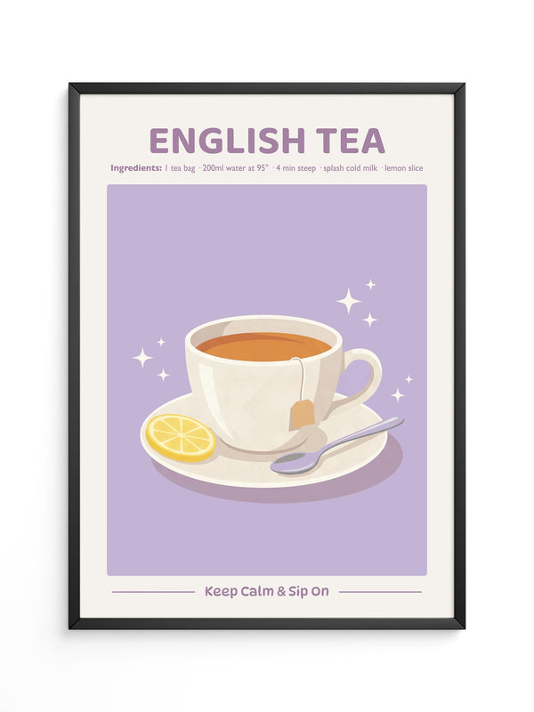 Englischer Tee lila Glanz