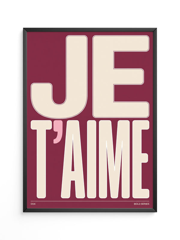Je T'aime Großbuchstaben