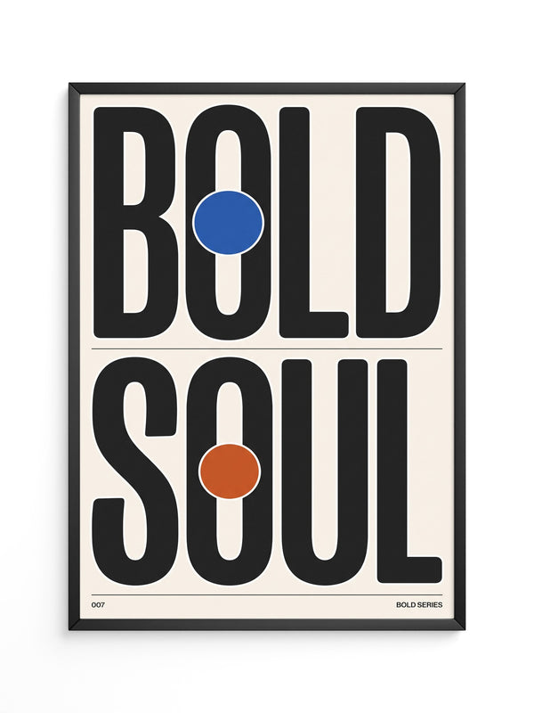 Bold Typografie Kreise Farbakzent