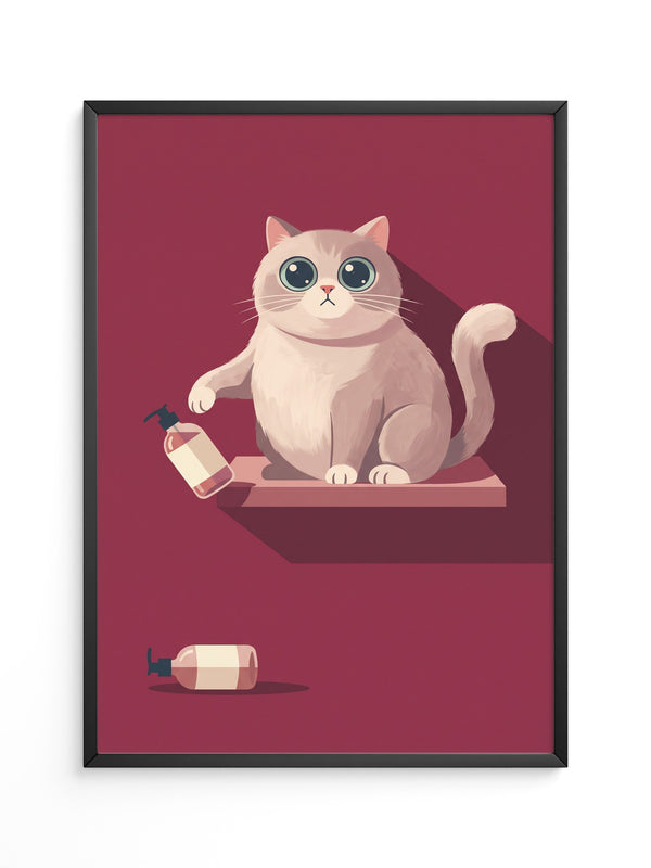 Katze Flasche Minimalistisch