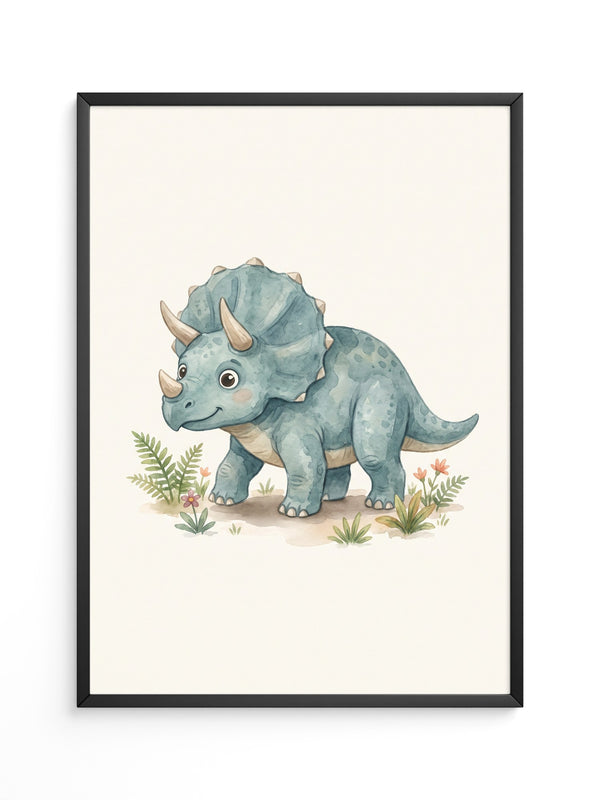 Triceratops Blau Kinderstil