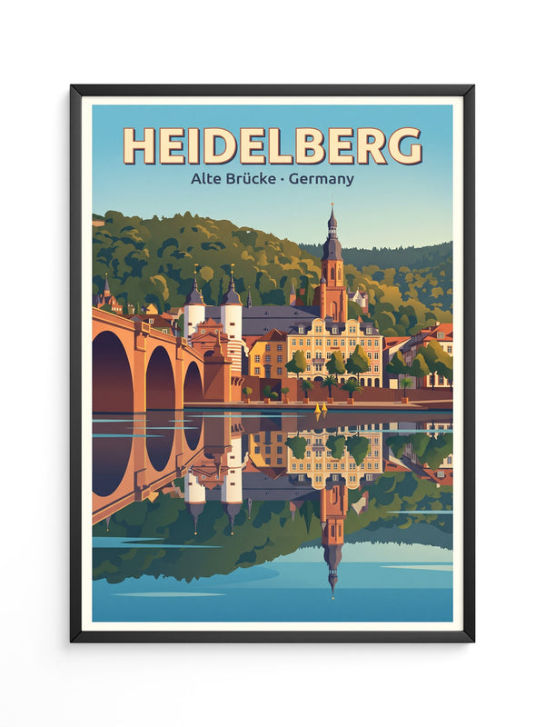Heidelberg Brücke Spiegelung
