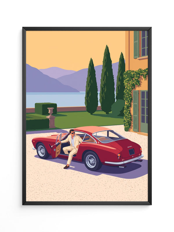 Roter Sportwagen Illustration