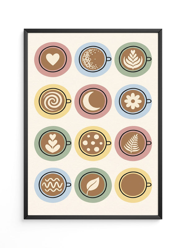 Kaffee Latte Art Poster