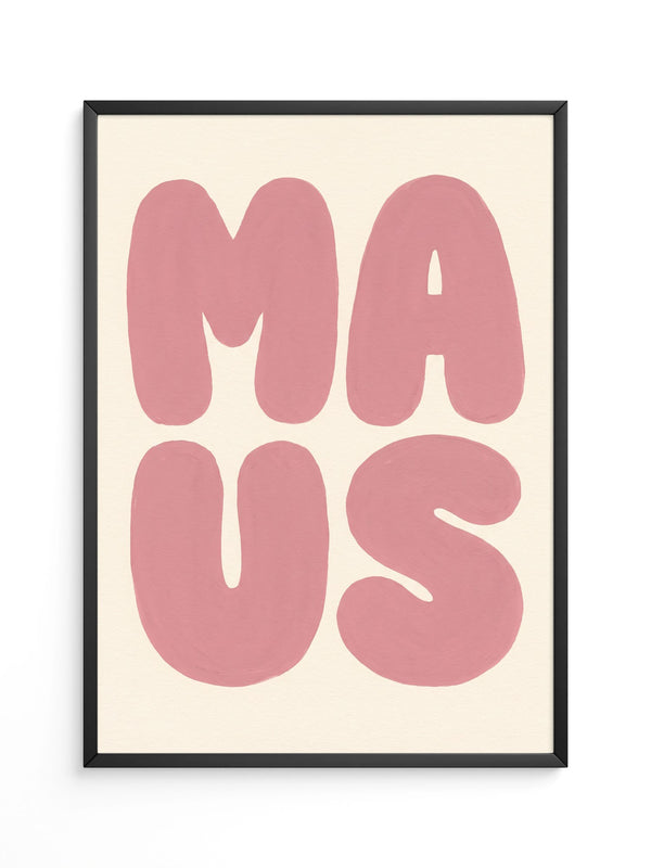 Love Typografie Rosa Poster