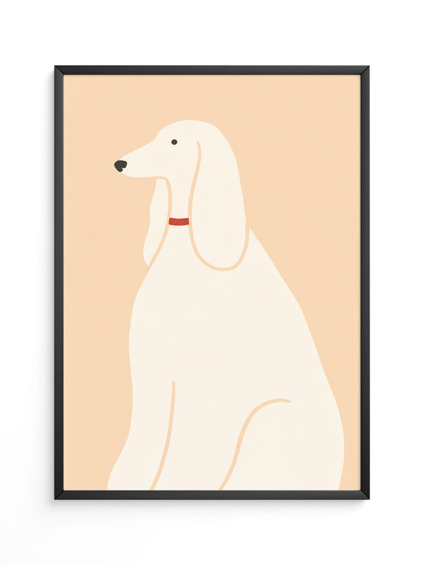 Eleganter Hund minimalistisch