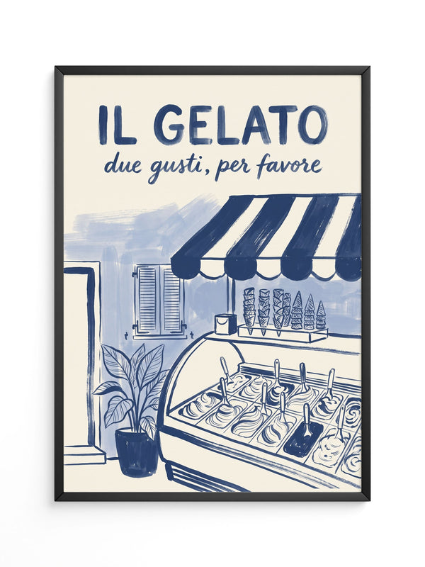 Gelato Eisdiele Vintage Blau