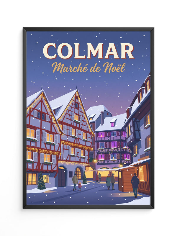 Weihnachtsmarkt Colmar Illustration