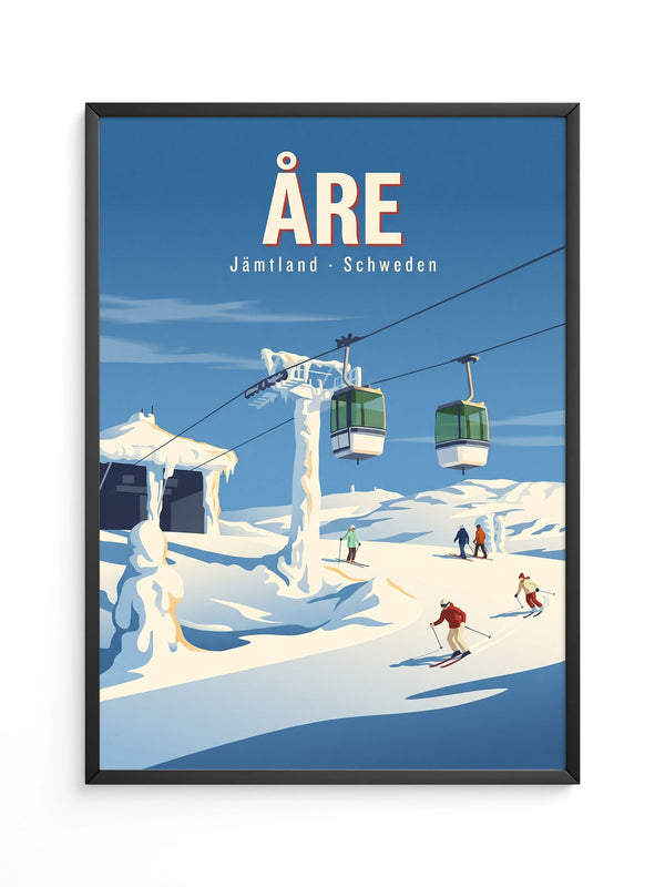Skifahrer Winterlandschaft