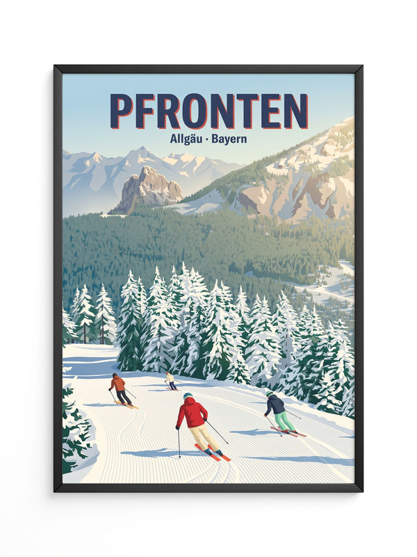 Winterlandschaft Skifahrer