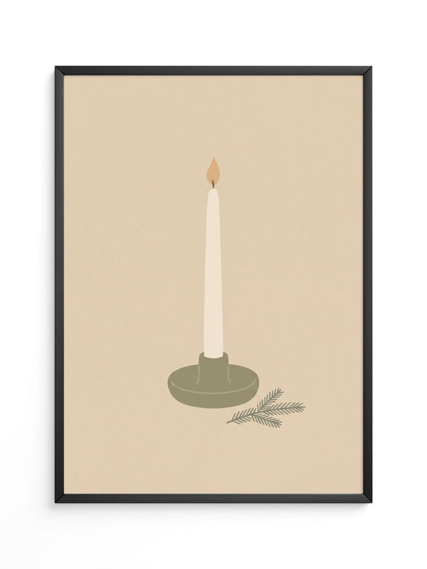 Kerze Minimalistisch Illustration