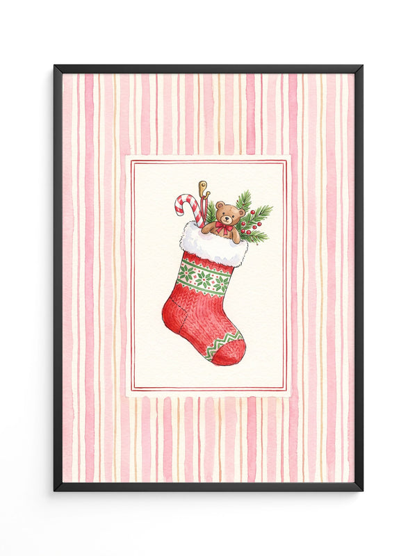 Weihnachtssocke Aquarell