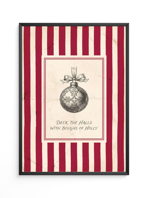 Weihnachtskugel Vintage Rot