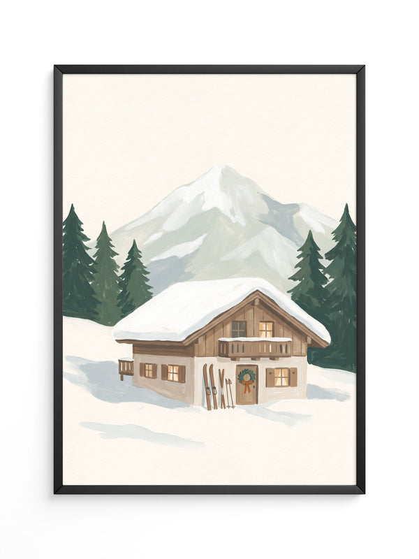 Winterhütte am Berg