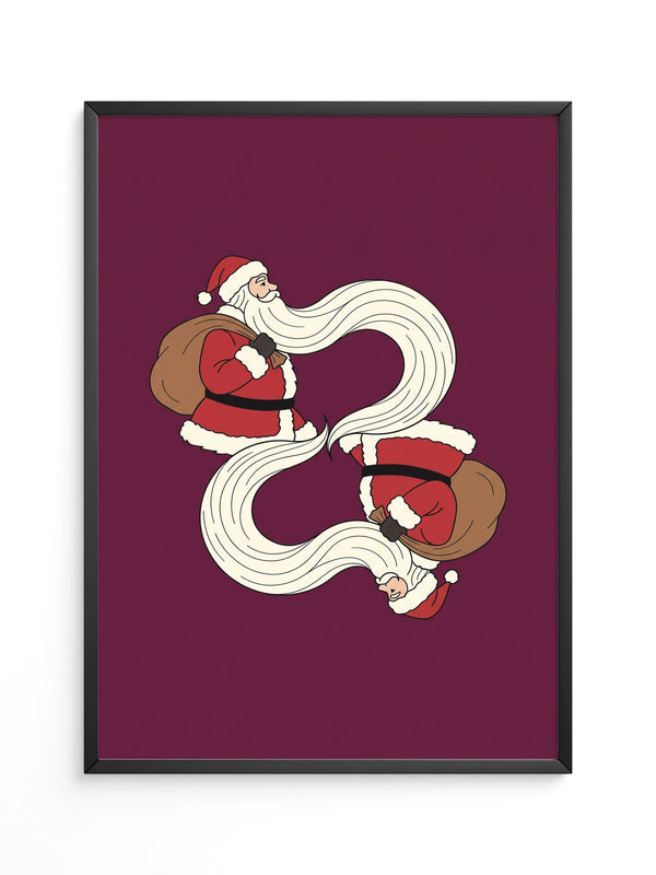 Weihnachtsmann Illustration Rot