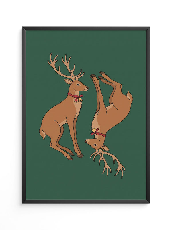 Weihnachtliche Rentiere Illustration