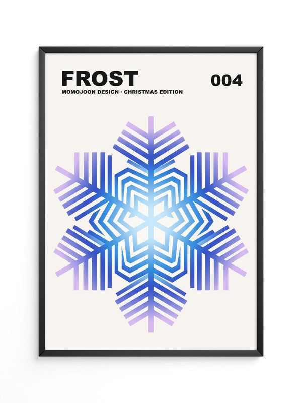 Geometrische Schneeflocke Blau