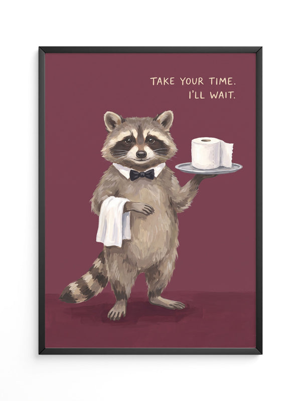 Waschbär Toilettenpapier Humor