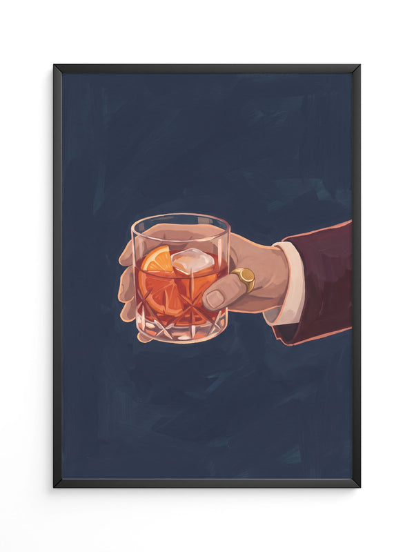 Hand mit Cocktail Illustration