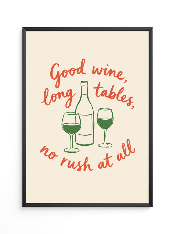 Wein Spruch Kunstdruck Rot