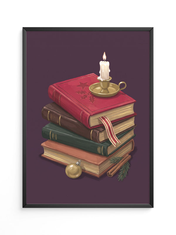 Weihnachtliche Bücherkerze